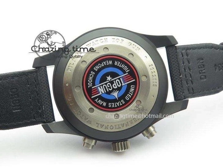 MIROTIME 0812 Pilot Chrono IW388003 Real Ceramic V6F 1:1 Best Edition On Black Nylon Strap A StreetReady 7284